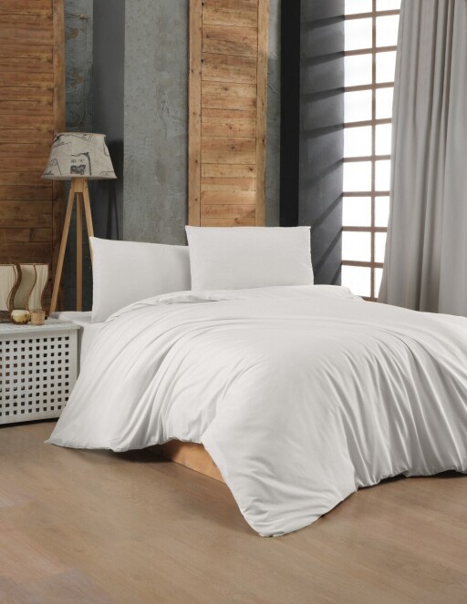 Lenjerie de pat dubla (FR), L'essentiel Maison, White, Alb