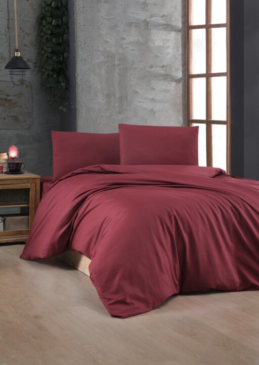 Lenjerie de pat dubla (FR), L'essentiel Maison, Maroon, Maro