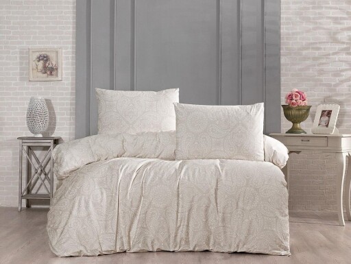 Lenjerie de pat dubla (FR), L'essentiel Maison, Classic, Crem