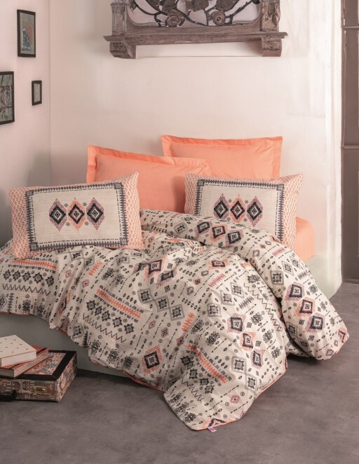 Lenjerie de pat pentru o persoana Single XXL (DE), L'essentiel Maison, Kateri, Roz somon