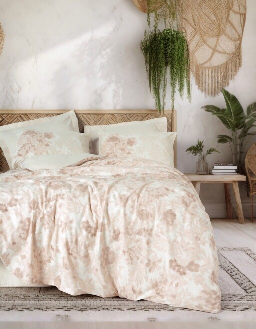 Lenjerie de pat dubla Super King (EU) (IT), L'essentiel Maison, Vestige, Bej