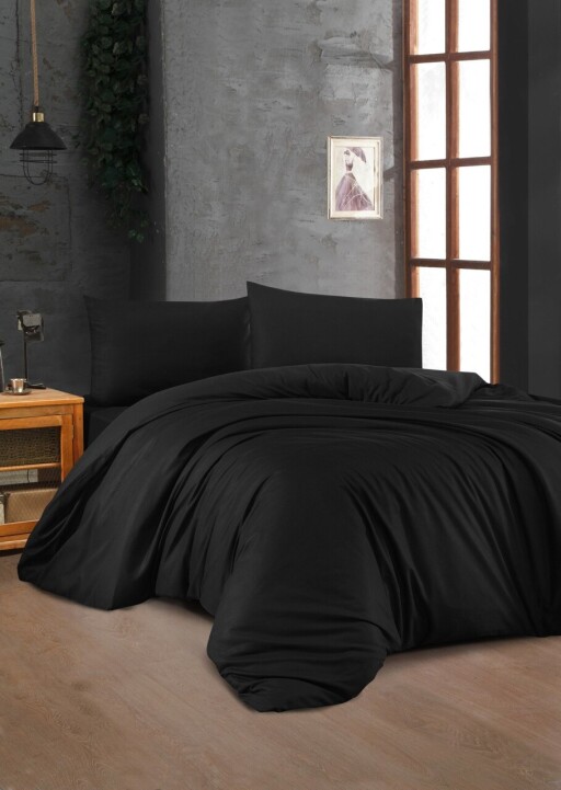 Lenjerie de pat pentru o persoana (DE), L'essentiel Maison, Black, Negru