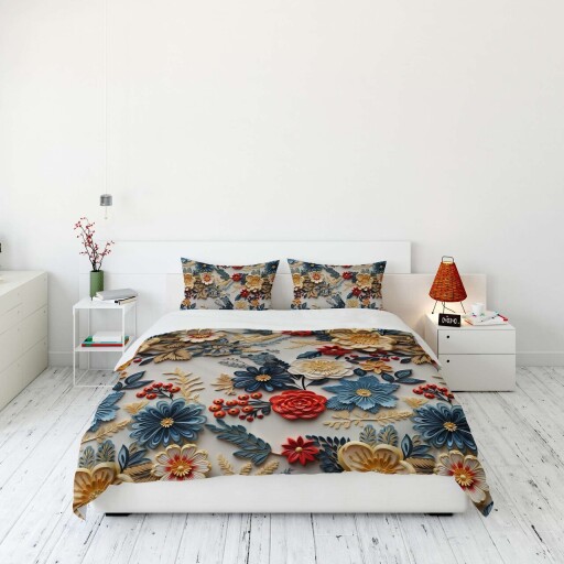 Set husă de pilotă dublă (FR), L'essentiel Maison, FLW_DVT25-24, Multicolor
