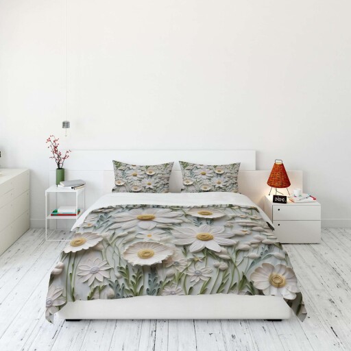 Set husă de pilotă dublă (FR), L'essentiel Maison, FLW_DVT25-5, Multicolor