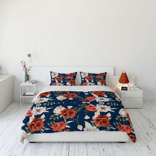 Set husă de pilotă dublă (FR), L'essentiel Maison, FLW_DVT25-6, Multicolor