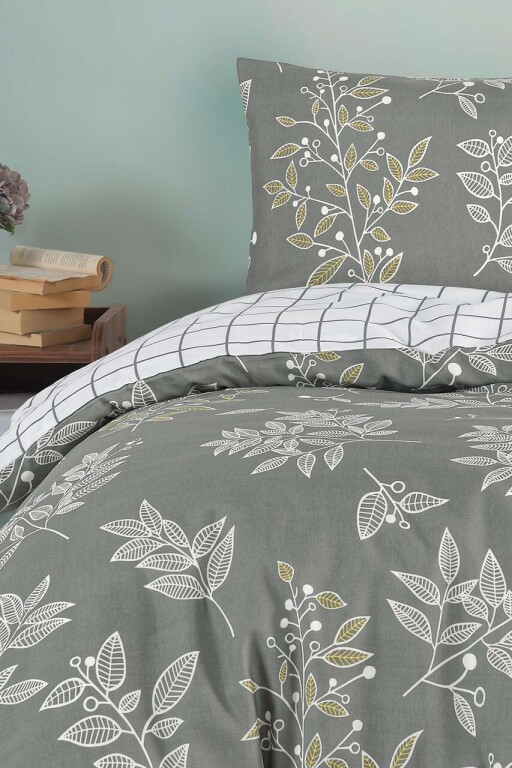 Lenjerie de pat dubla Super King (EU) (IT), 3 piese, L'essentiel Maison, LineLeaf, Verde