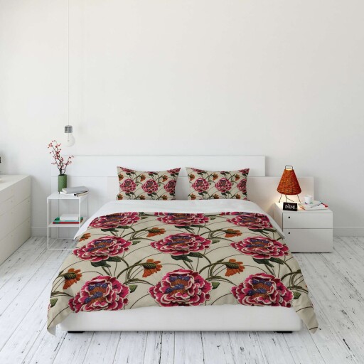 Lenjerie de pat pentru o persoana (FR), 2 piese, L'essentiel Maison, FLW_DVT25-30, Multicolor