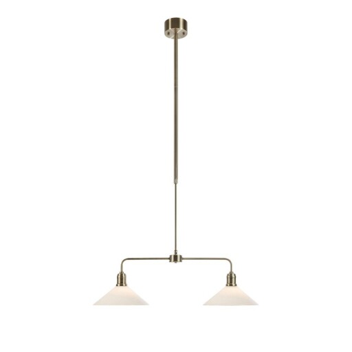 Lustră albă/alămie din metal cu abajur din sticlă Vela – Markslöjd