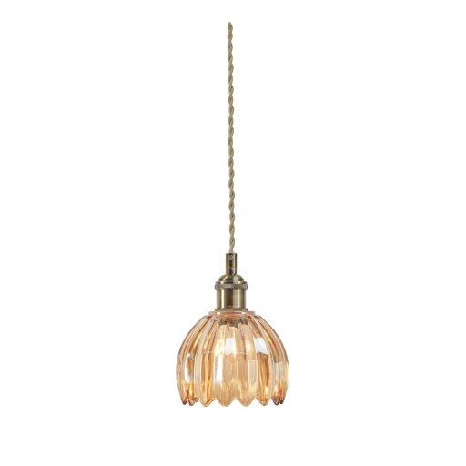 Lustră chihlimbar din metal cu abajur din sticlă ø 13 cm Gota – Markslöjd
