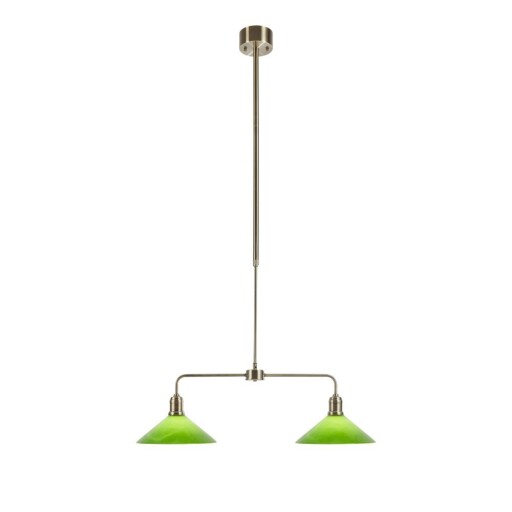 Lustră verde/alămie din metal cu abajur din sticlă Vela – Markslöjd