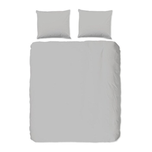 Lenjerie de pat din bumbac Good Morning Universal, 200 x 220 cm, gri deschis