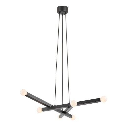 Lustră neagră din metal Stack – Markslöjd
