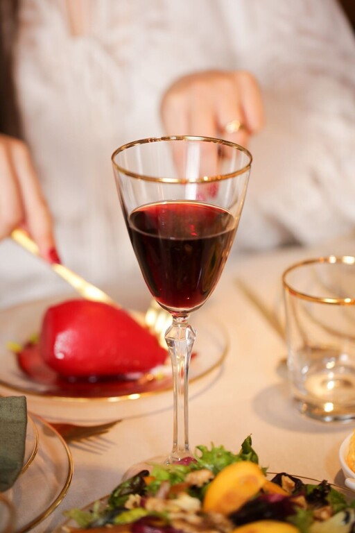 Set de pahare de vin, Hermia, 127RKL1171, Auriu / Transparent