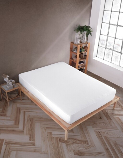 Cearceaf de pat cu elastic Jersey Double (FR) (IT) (ES) DE), L'essentiel Maison, White, Alb