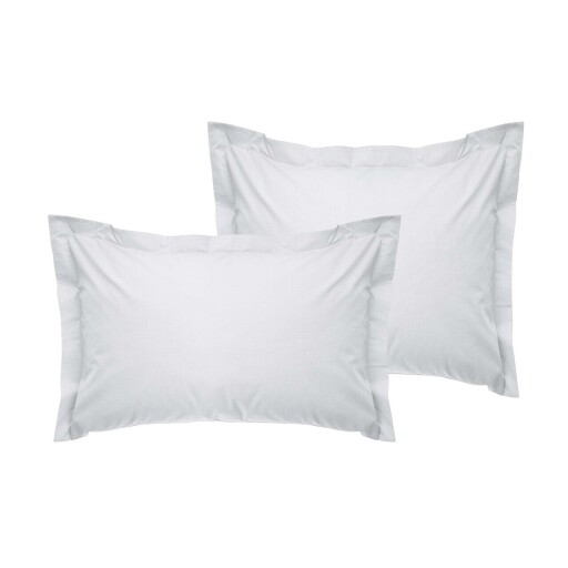 Set 2 fete de perna Oxford Satin (DE), L'essentiel Maison, De White, Alb