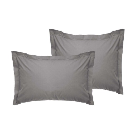 Set 2 fete de perna Oxford Satin (FR), L'essentiel Maison, De Dark Grey, Gri inchis