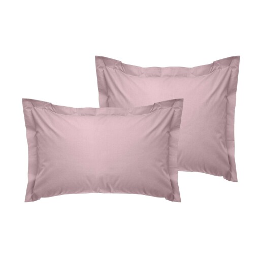 Set 2 fete de perna Oxford Satin (FR), L'essentiel Maison, De Light Pink, Roz deschis