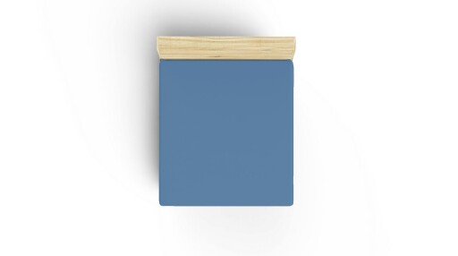 Cearceaf de pat cu elastic Ranforce Double Small (DE), L'essentiel Maison, Blue, Albastru