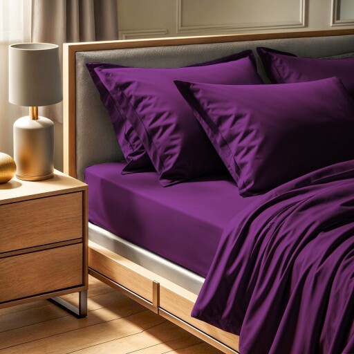 Cearceaf de pat cu elastic Ranforce Single (FR) (IT) (ES) (DE), L'essentiel Maison, Tonne Viole, Mov