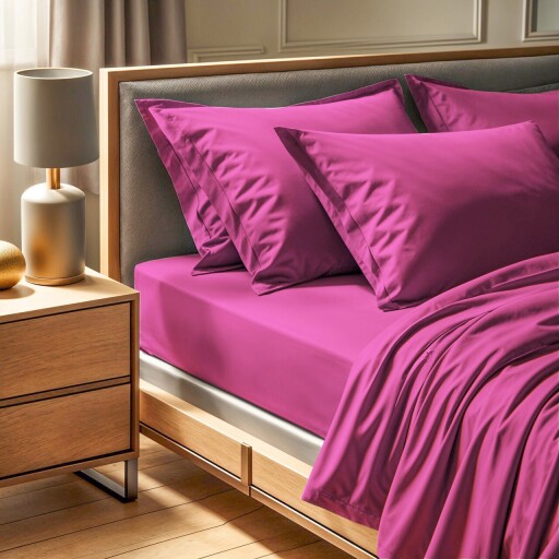 Cearceaf de pat Ranforce King, L'essentiel Maison, Tonne Rosse, Roz prafuit