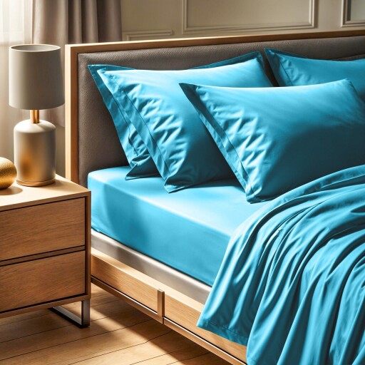 Cearceaf de pat cu elastic Ranforce Double (FR) (IT) (ES) (DE), L'essentiel Maison, Tonne Bleue, Turcoaz