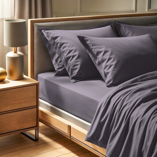 Cearceaf de pat cu elastic Ranforce Double (FR) (IT) (ES) (DE), L'essentiel Maison, Tonne Grise, Gri