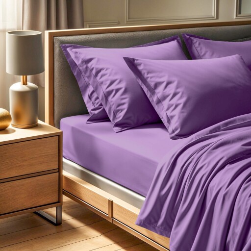 Cearceaf de pat cu elastic Ranforce Super King (FR) (IT) (ES) (DE), L'essentiel Maison, Tonne Viole, Lila