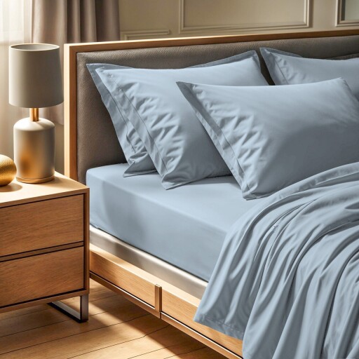 Cearceaf de pat cu elastic Ranforce Double (FR) (IT) (ES) (DE), L'essentiel Maison, Tonne Marie, Albastru