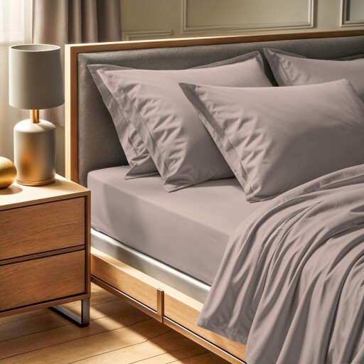 Cearceaf de pat cu elastic Ranforce King (FR) (IT) (ES) (DE), L'essentiel Maison, Tonne Brune, Bej