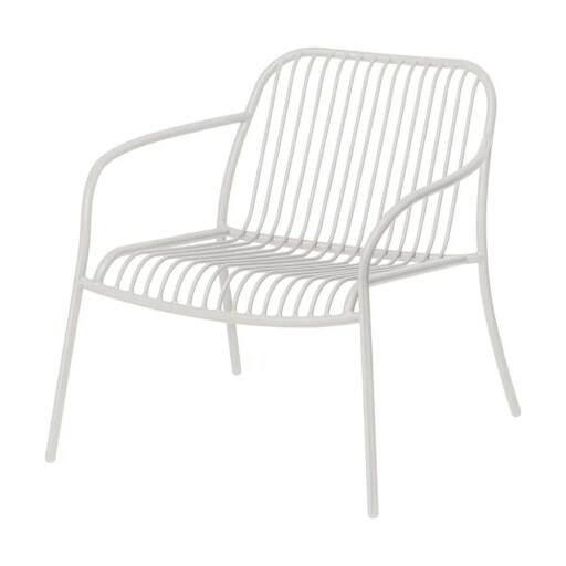 Fotoliu de grădină gri deschis din metal Yua Wire – Blomus