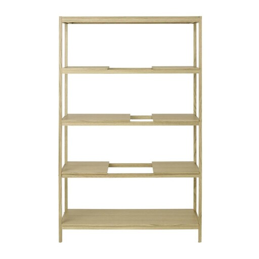 Etajeră în culoare naturală cu aspect de lemn de stejar 105x170x40 cm Sukoya – Blomus