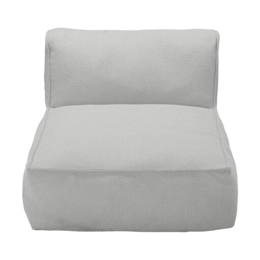 Modul de canapea de grădină gri deschis cu tapițerie din țesătură bouclé (de mijloc) Grow – Blomus