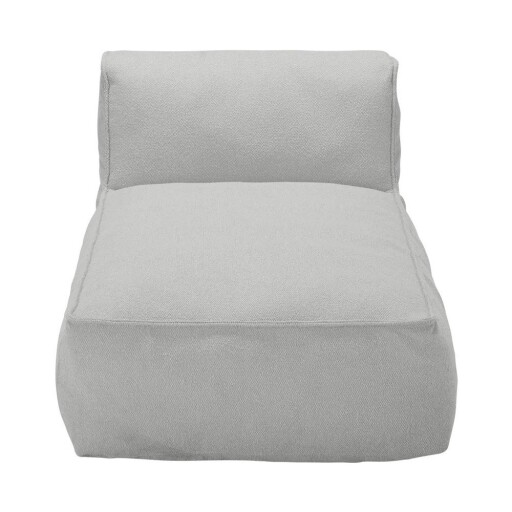 Modul de canapea de grădină (cu șezlong) gri deschis cu tapițerie din țesătură bouclé Grow – Blomus