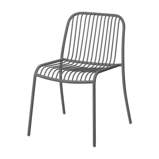 Scaun de grădină gri din metal Yua Wire – Blomus