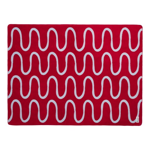 Pătură roșie 150x200 cm Swirl – noo.ma