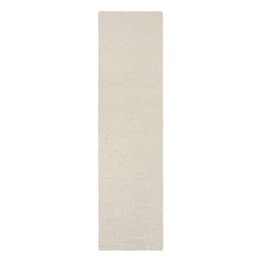 Covor tip traversă fildeș țesut manual din lână 80x230 cm Harris Boucle – Flair Rugs