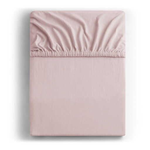 Cearceaf roz deschis din jerseu cu elastic 90x200 cm Amber – Restilo