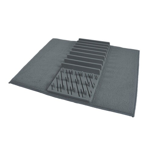 Scurgător de vase gri din plastic 50x38 cm – Homéa