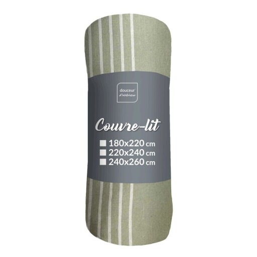 Cuvertură verde 240x260 cm Adele – douceur d'intérieur