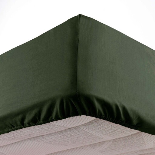 Cearceaf kaki din microfibră cu elastic 140x190 cm Oscar – douceur d'intérieur