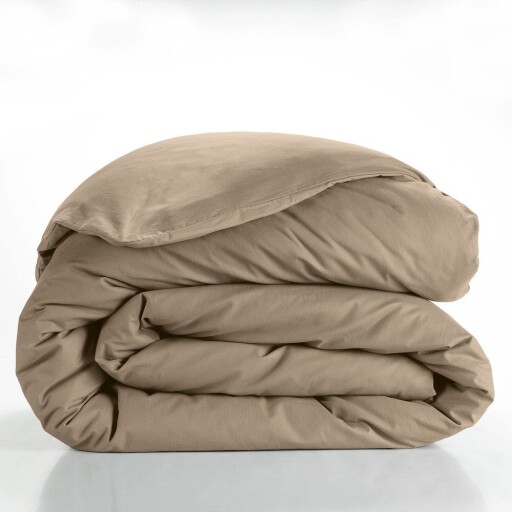 Husă de pilotă bej din bumbac pentru pat dublu/extinsă 240x220 cm Lina – douceur d'intérieur