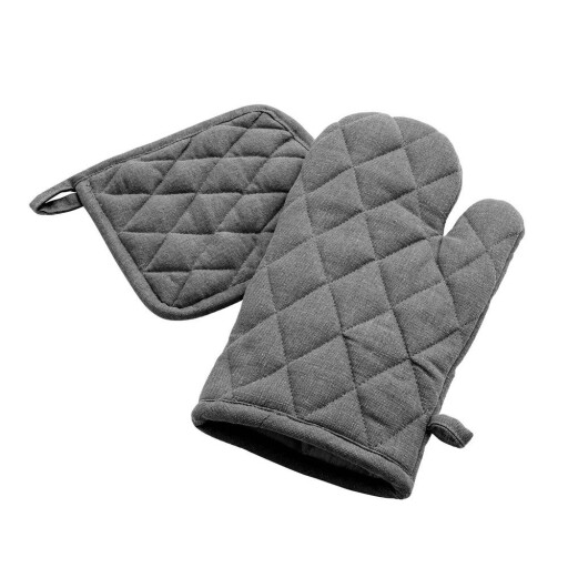 Set mănușă de bucătărie și suport pentru vase fierbinți 2 buc. Gourmet – douceur d'intérieur