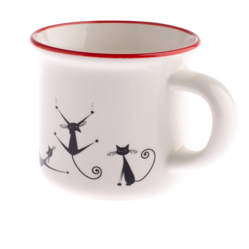 Cană din porțelan Dakls Cats Lilian, 75 ml