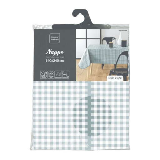 Față de masă lavabilă 160x160 cm Mini Vichy – douceur d'intérieur