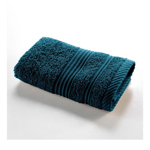 Prosop albastru închis din bumbac din frotir 30x50 cm Tendresse – douceur d'intérieur