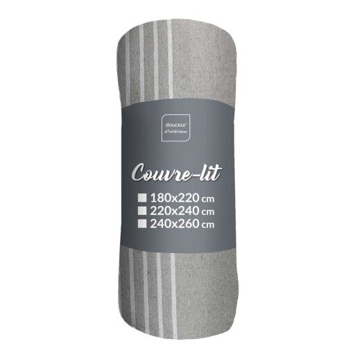 Cuvertură gri 240x260 cm Adele – douceur d'intérieur
