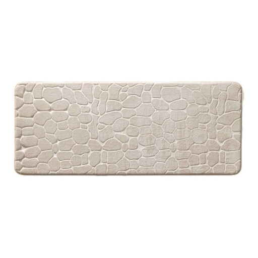 Covoraș de baie bej din material textil 50x120 cm Ricochet – douceur d'intérieur