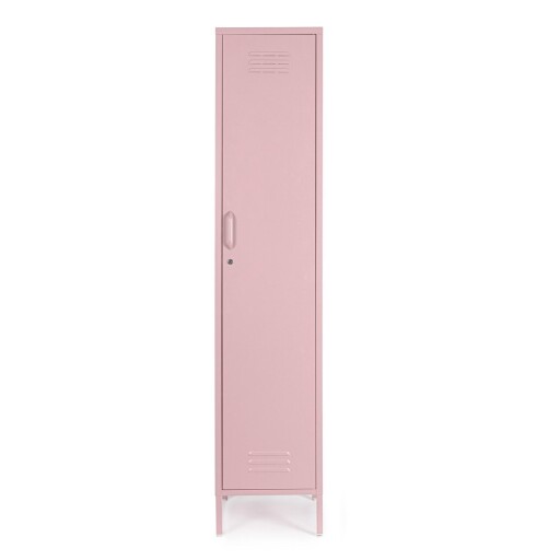 Dulap roz deschis din metal cu încuietoare 38x185x46 cm Cambridge – Yes Everyday
