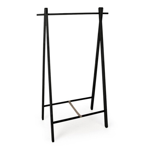 Suport pentru haine negru din lemn de mesteacăn 91x151x50 cm Daiki – Yes Everyday
