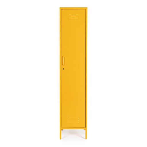 Dulap galben din metal cu încuietoare 38x185x46 cm Cambridge – Yes Everyday